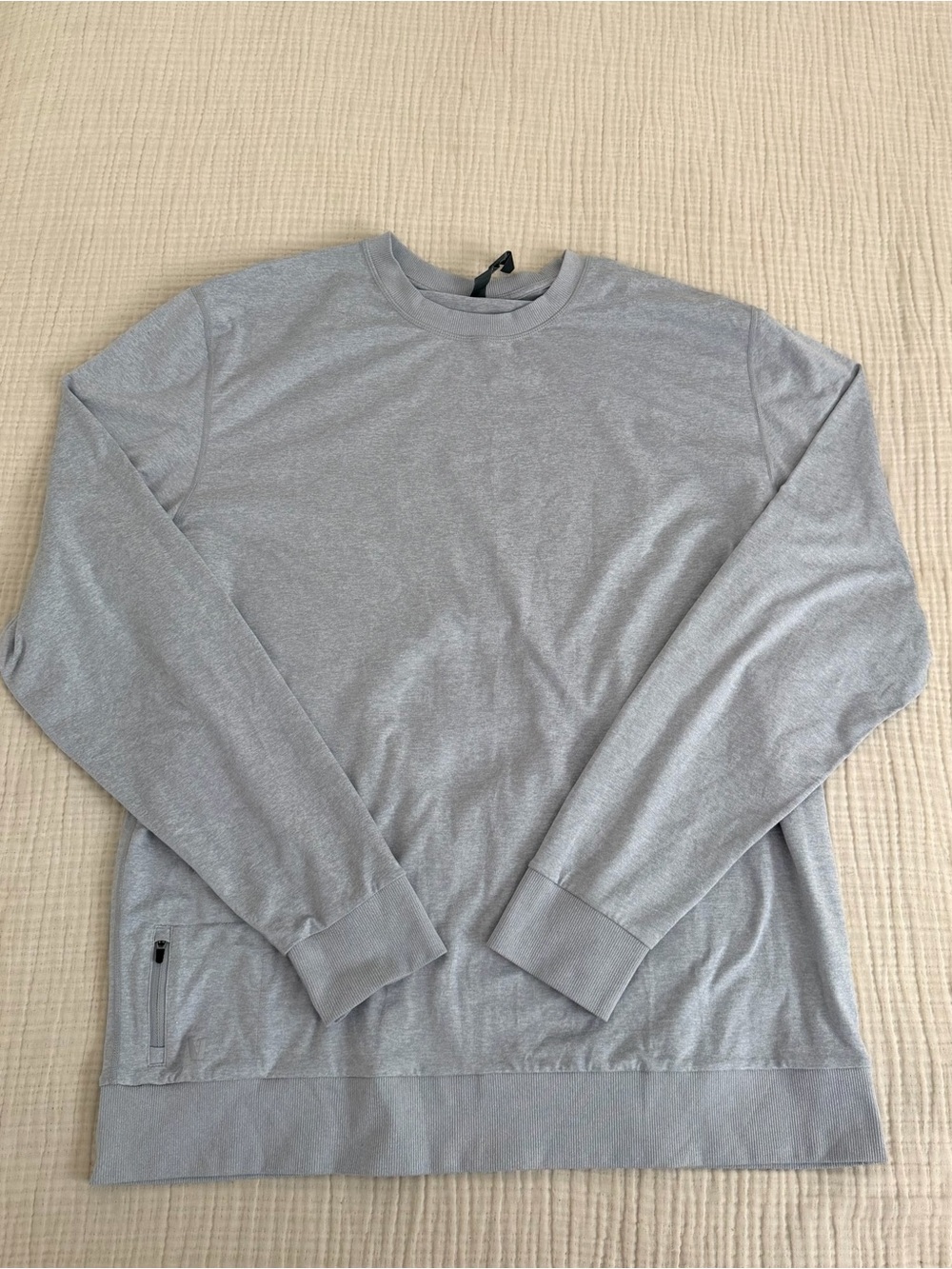 Vuori Ponto Performance Crewneck Sweatshirt Mens Light Grey DreamKnit